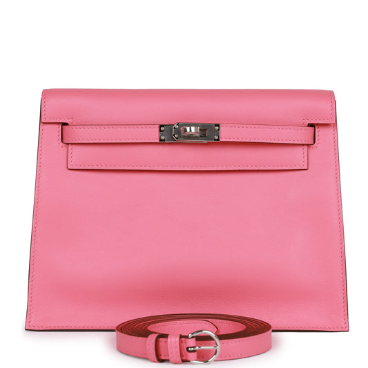 Hermes Kelly Danse Rose Azalee Swfit Palladium Hardware