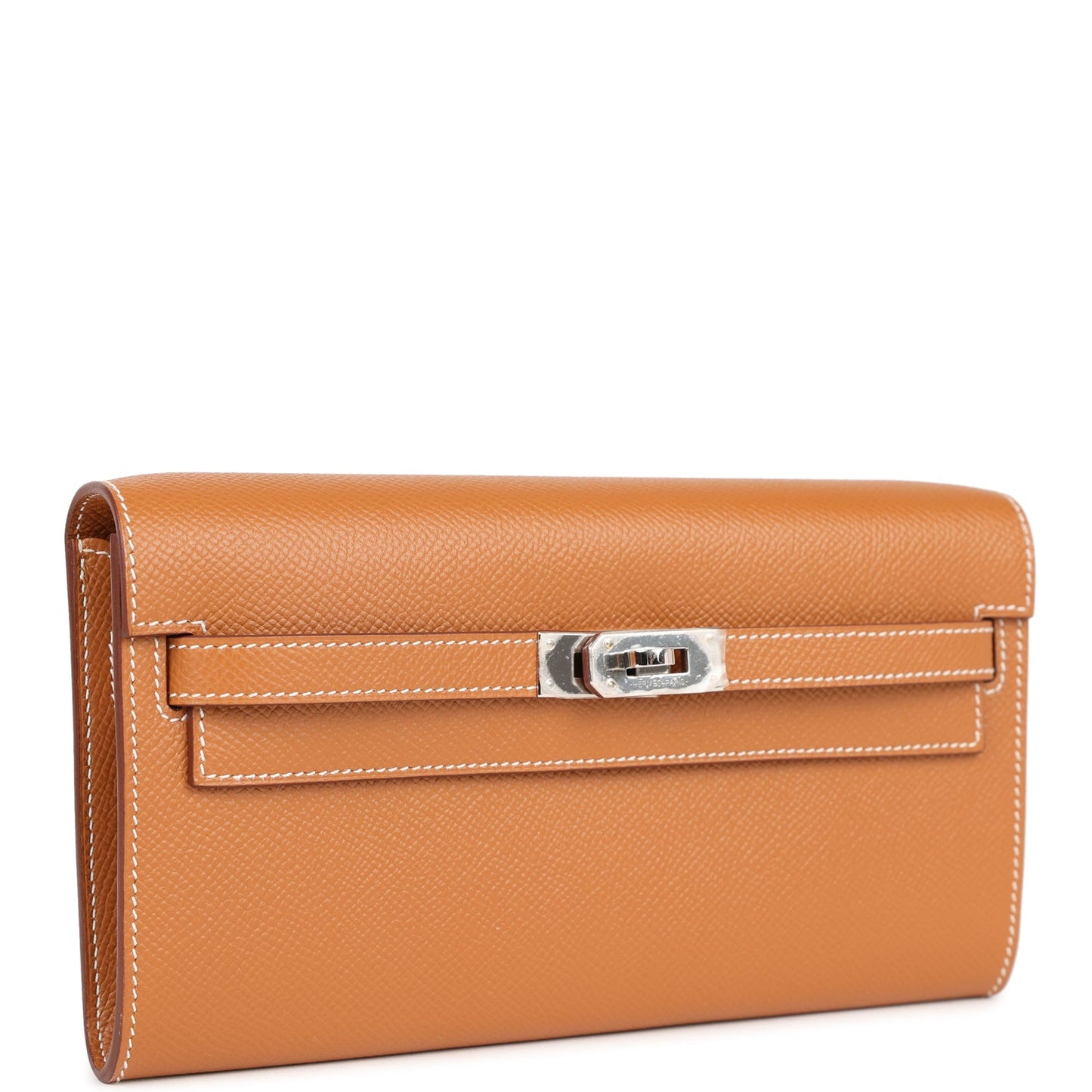 Hermes Kelly Wallet To Go Gold Epsom Palladium Hardware