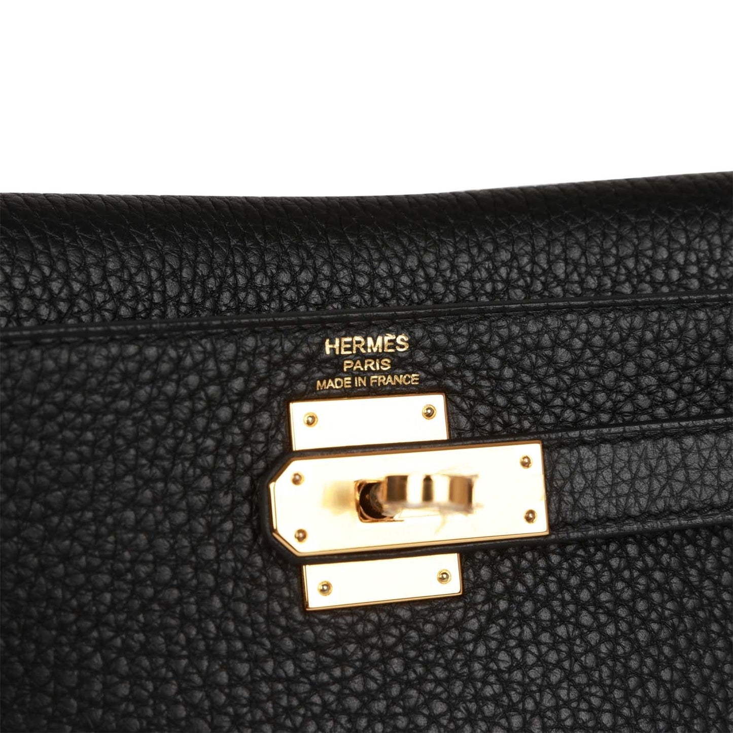 Hermes Kelly Ado Backpack Black Clemence Gold Hardware