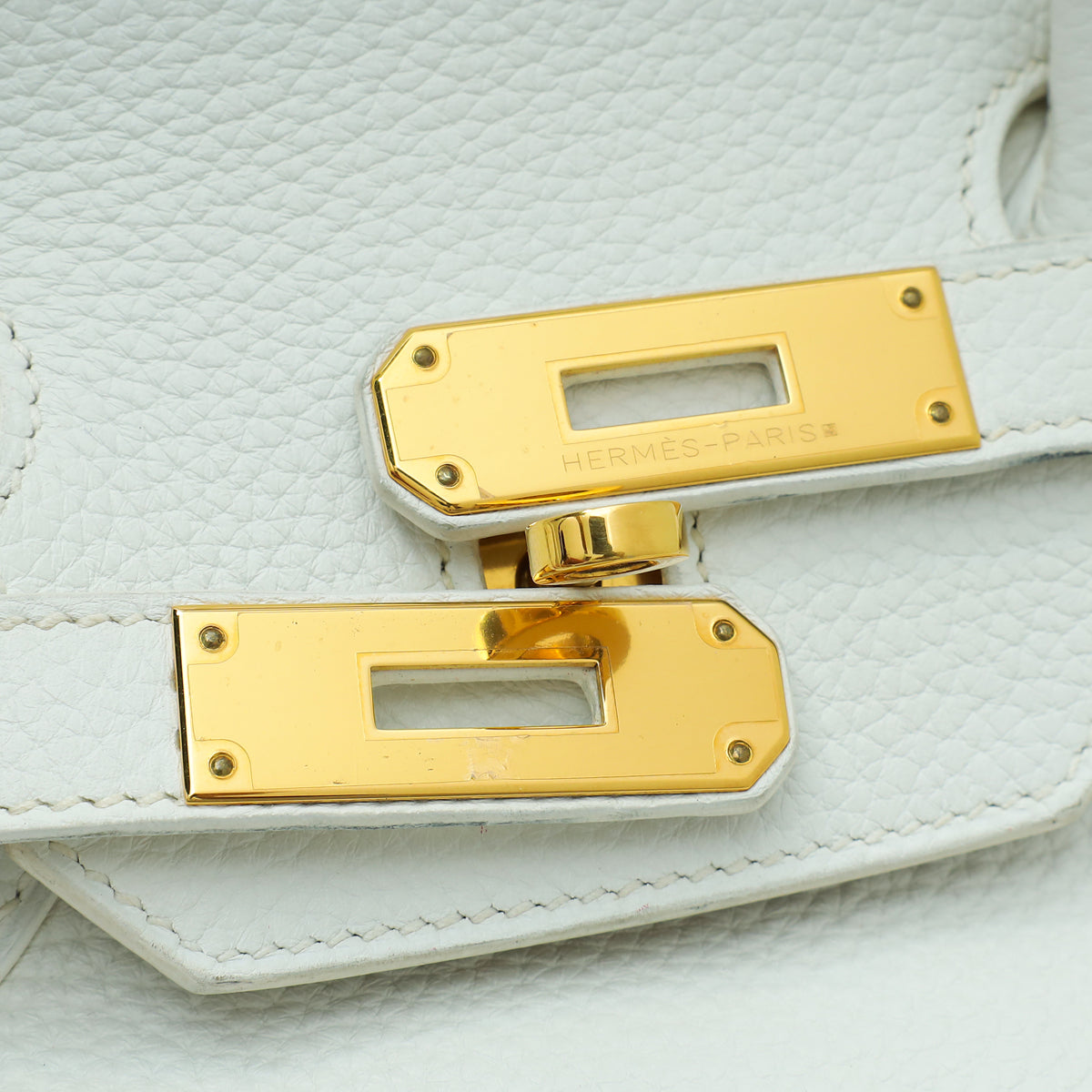 Hermes Blanc Retourne Birkin 35 Bag