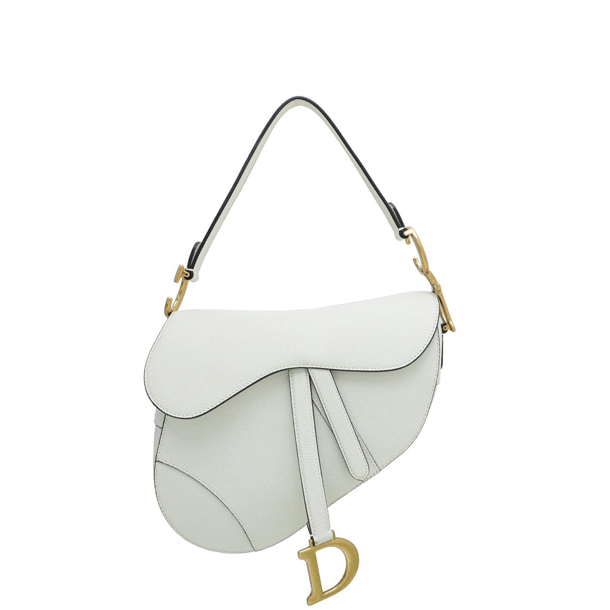 Christian Dior White Saddle Medium Bag