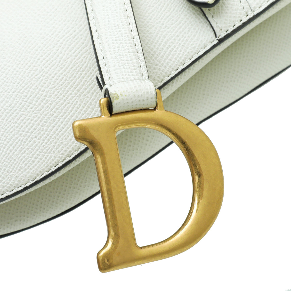 Christian Dior White Saddle Medium Bag