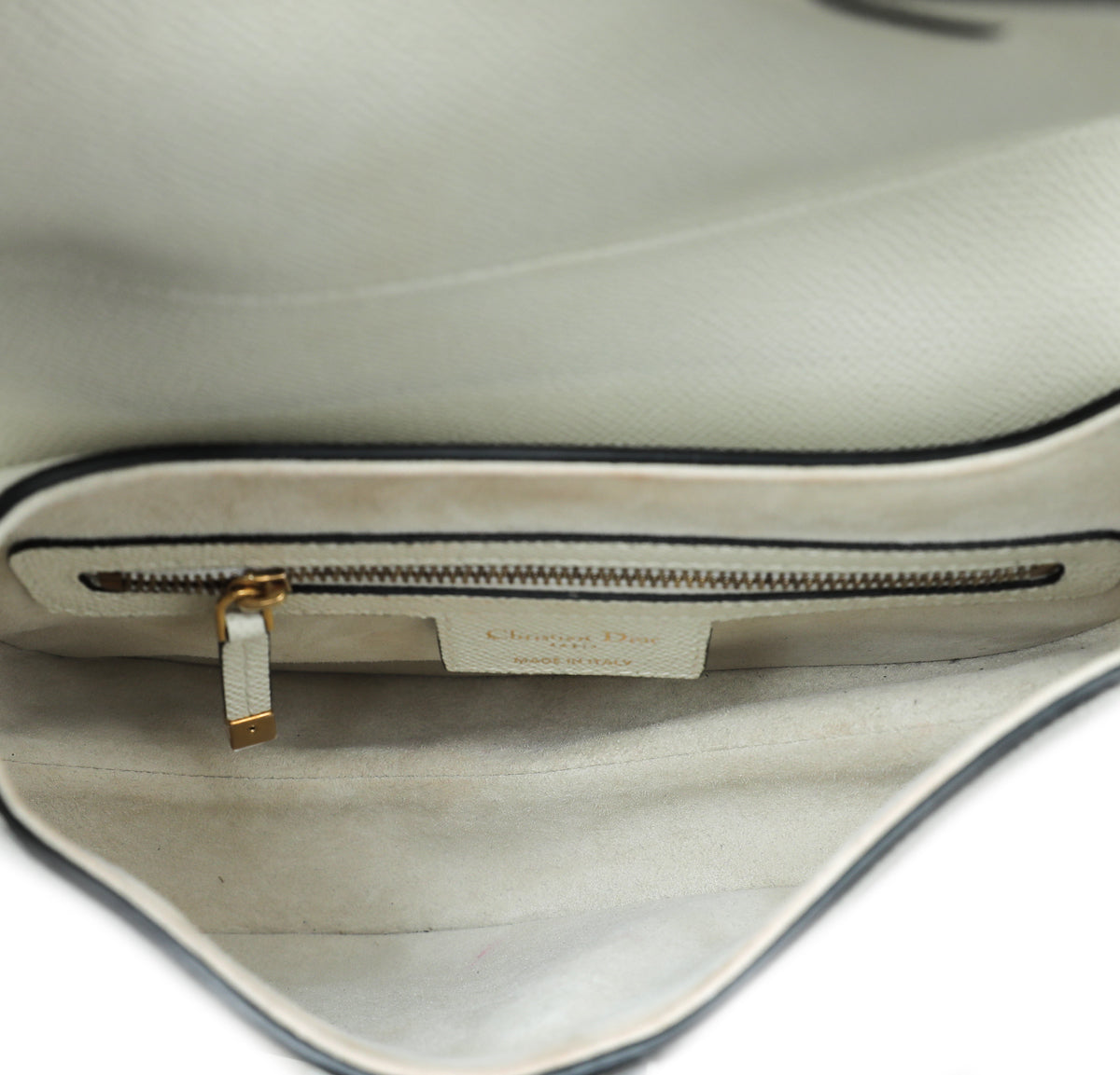 Christian Dior White Saddle Medium Bag