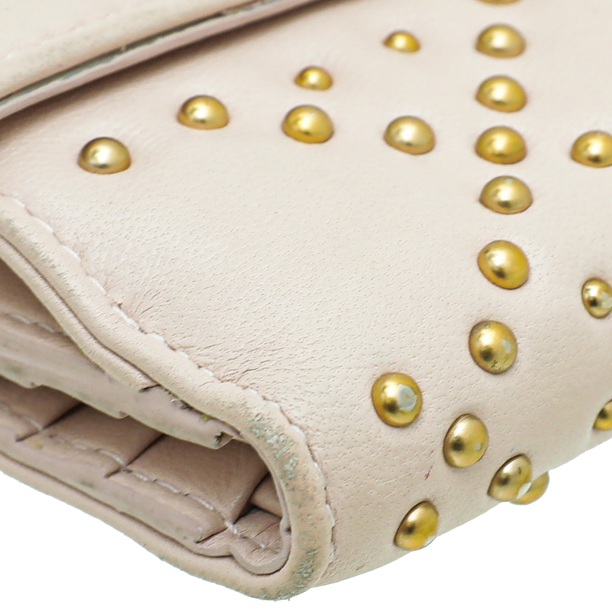 Christian Dior Light Pink Lady Dior Studded Wallet