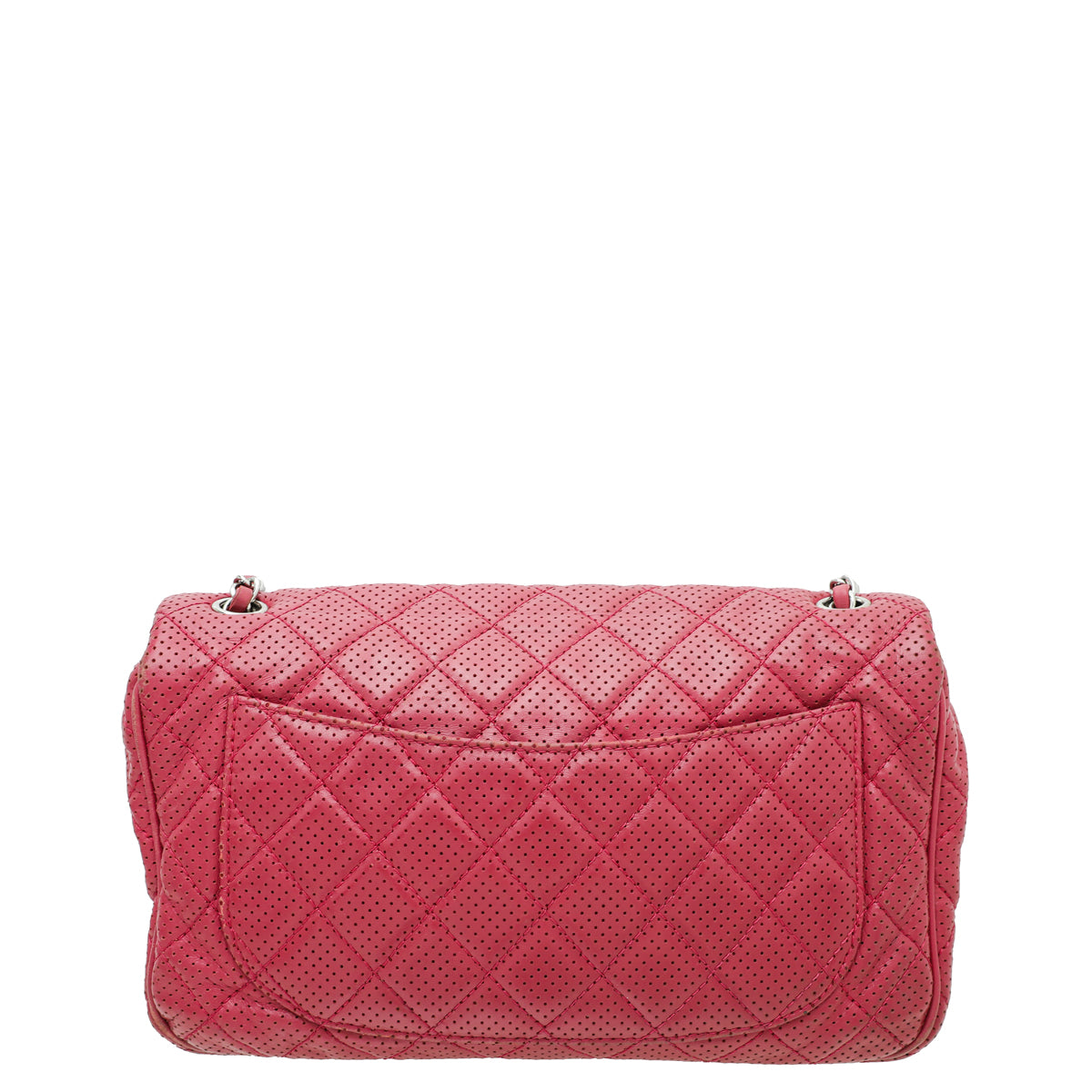 Chanel Red Perforated Flap Jumbo Bag