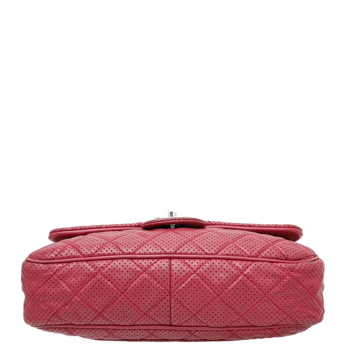 Chanel Red Perforated Flap Jumbo Bag