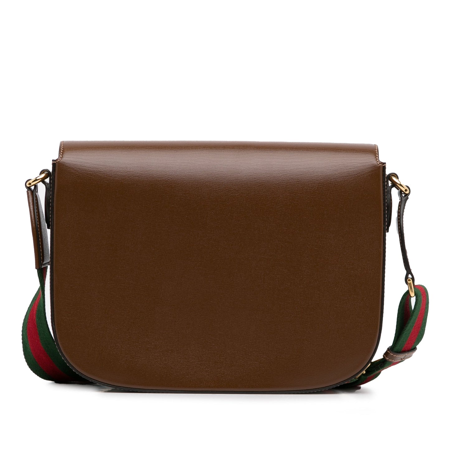 Gucci Horsebit 1955 Web Crossbody Brown Calfskin