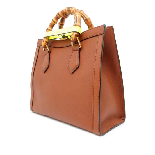 Gucci Bamboo Diana Small Brown Leather Satchel