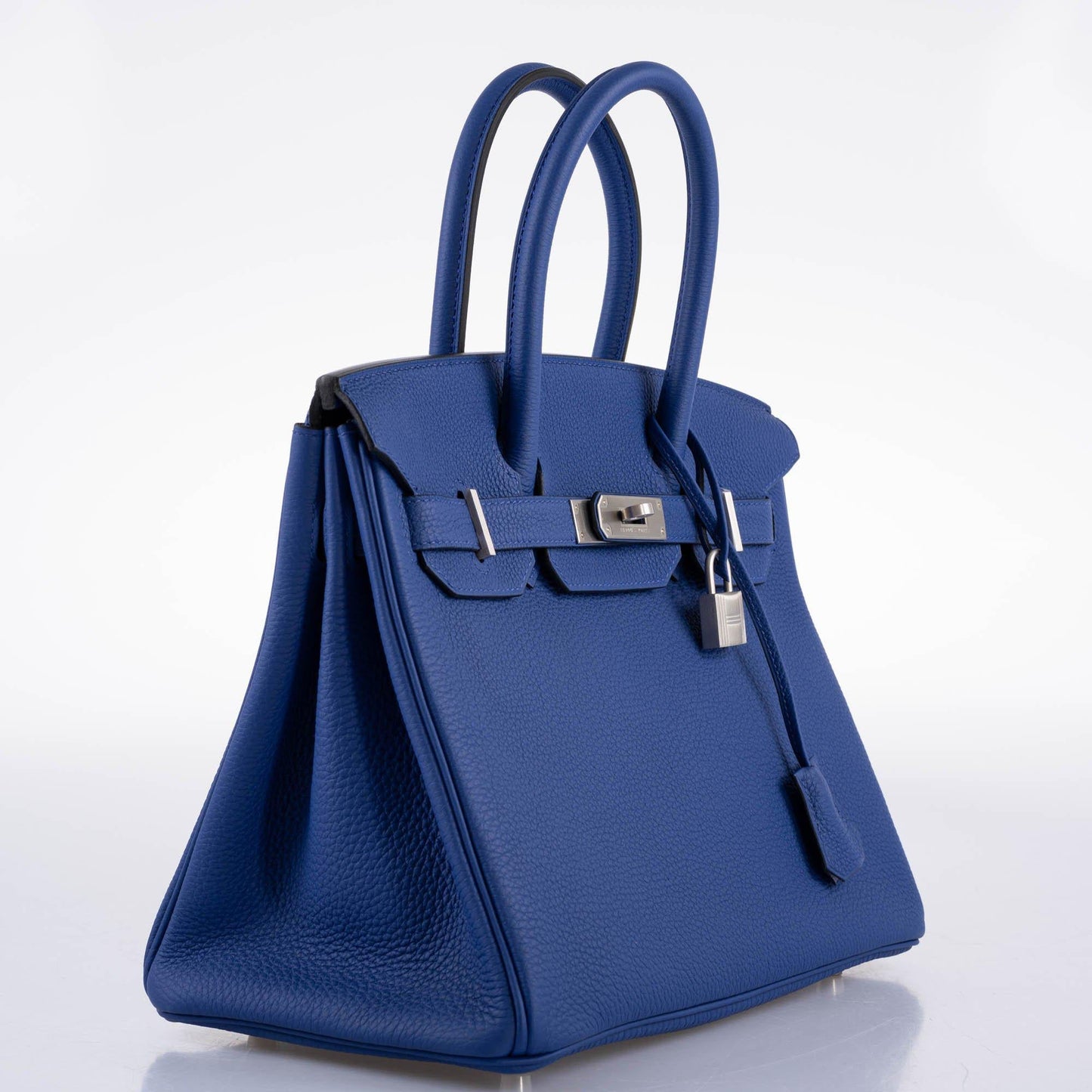 Hermes HSS Birkin 30 Blue Electric Togo with Brushed Palladium Hardware - 2019, D