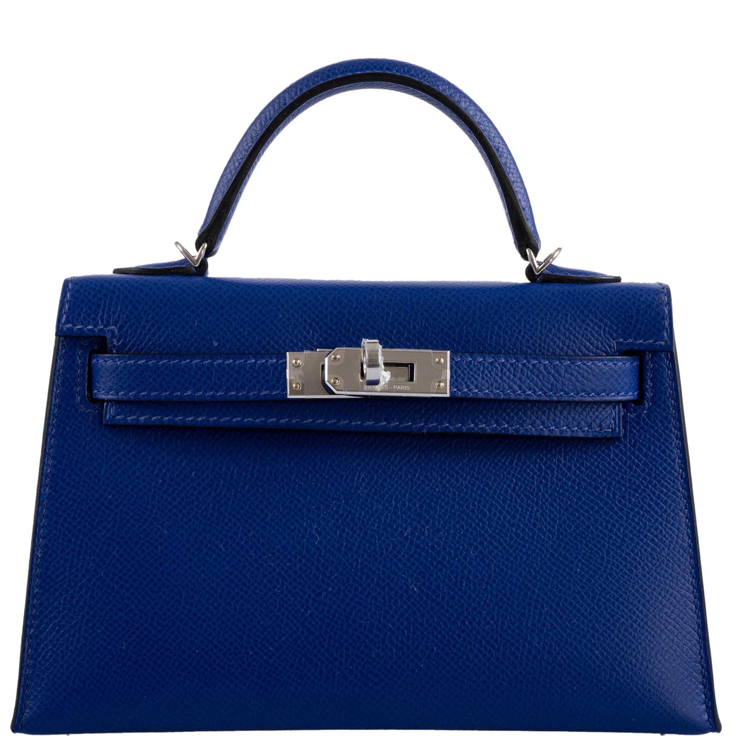 Hermes HSS Kelly 20 Mini II Sellier Blue Electric & Black Interior Epsom Palladium - 2021, Z