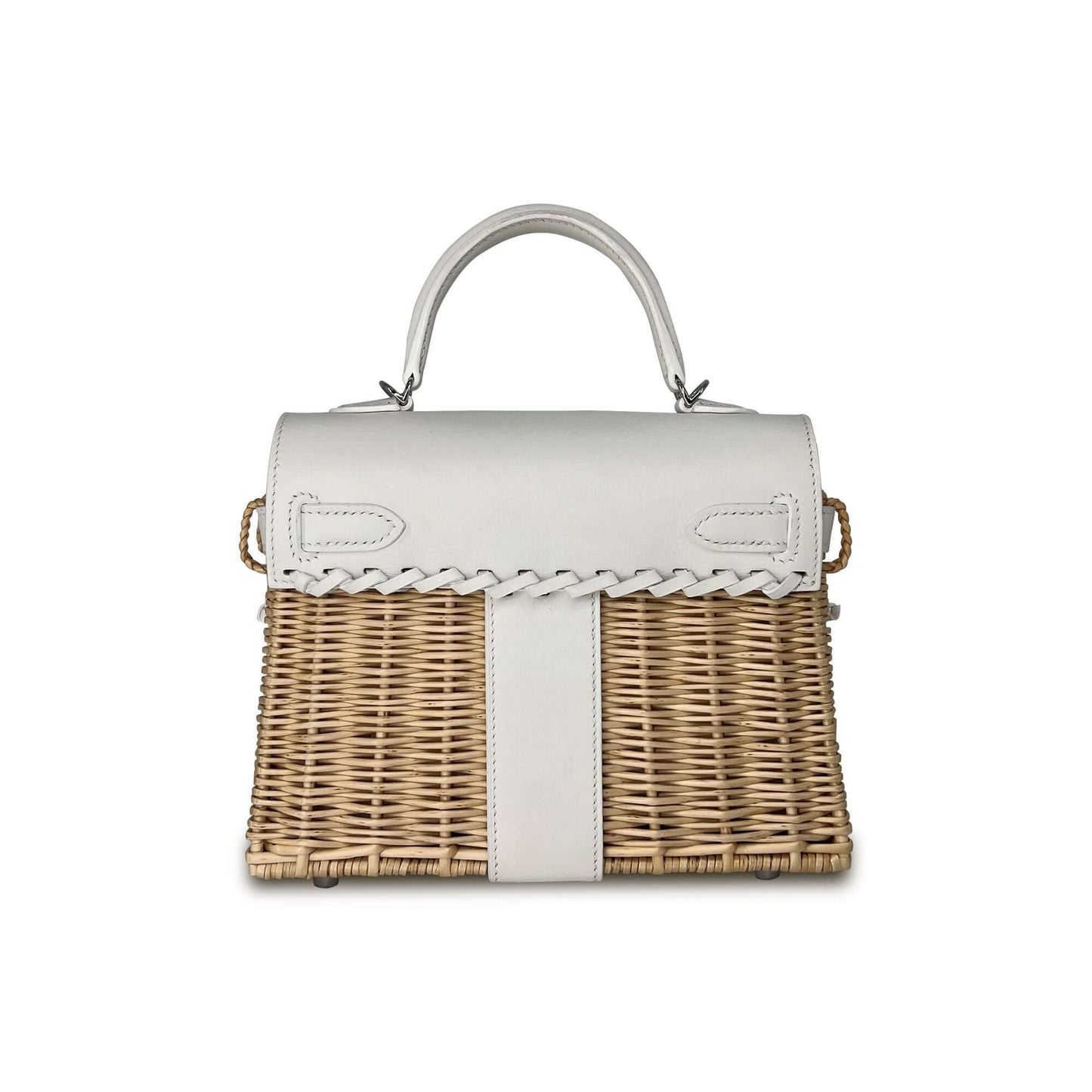 Pre Owned Hermes Kelly Designer Bag in white K20