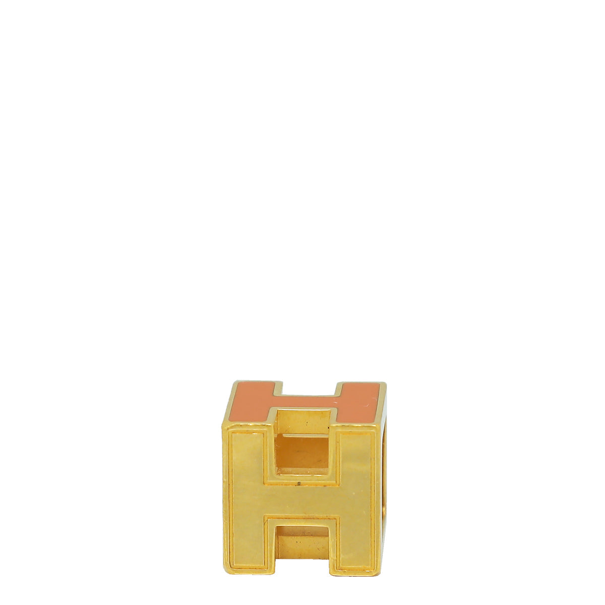 Hermes Orange Cage D'H Pendant