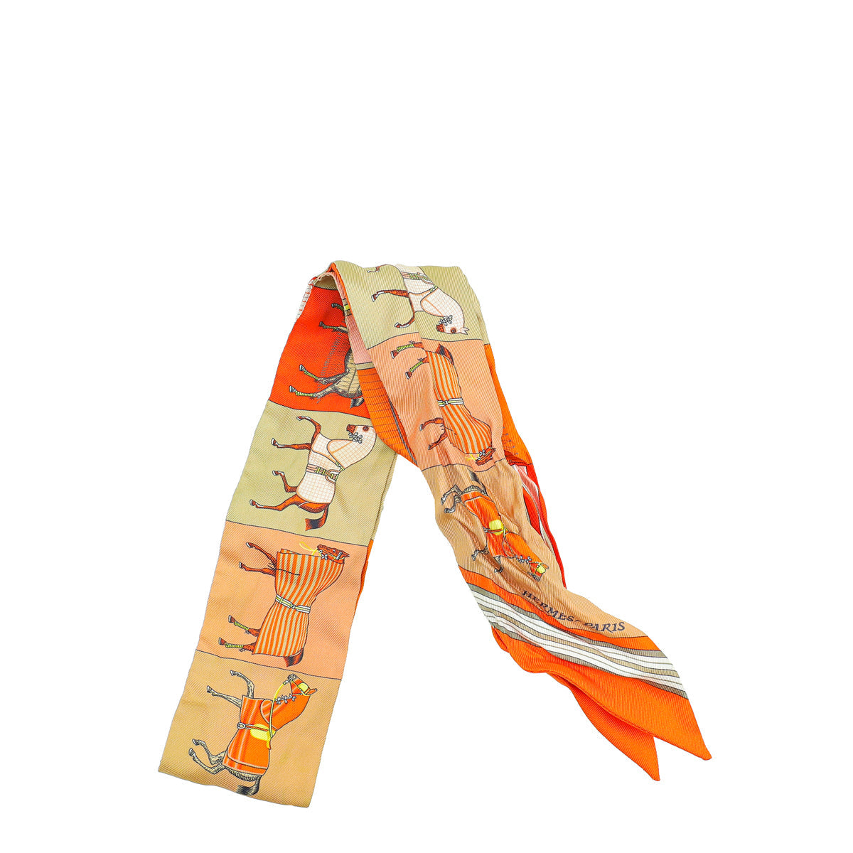 Hermes Orange Multicolor Couvertures Nouvelles Silk Twilly