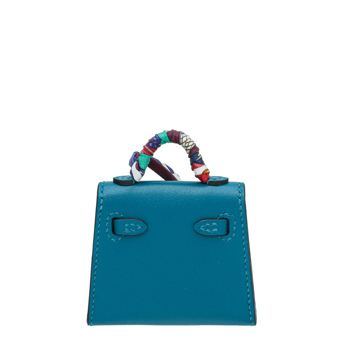 Hermes Blue Izmir Kelly Micro Twilly Bag Charm