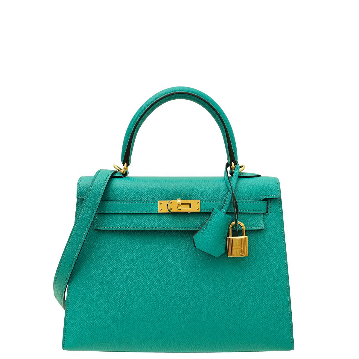 Hermes Bleu Paon Sellier Kelly 25 Bag