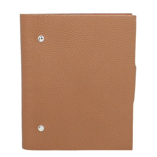 Hermes Gold Ulysse MM Notebook Cover W/ Refill