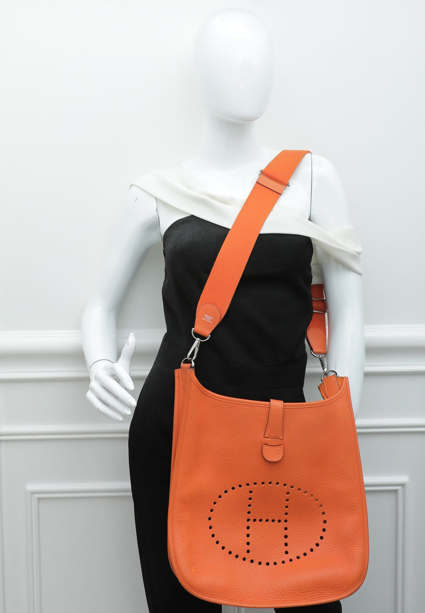 Hermes Orange Evelyne III GM Bag