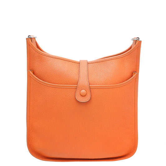 Hermes Orange Evelyne III GM Bag