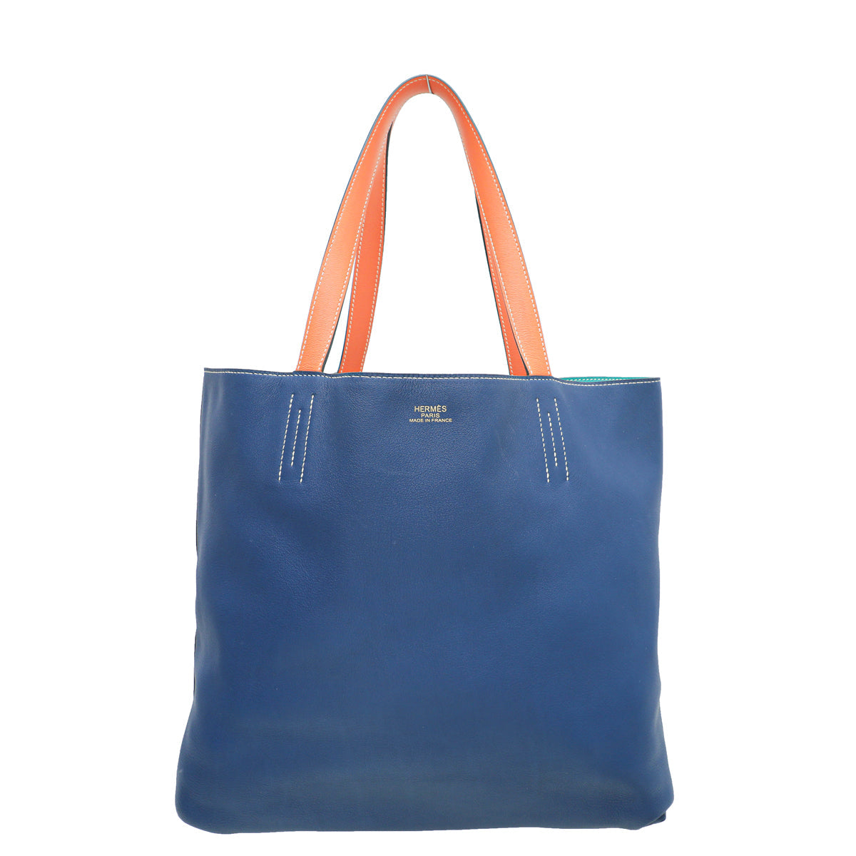 Hermes Bleu Electrique Double Sens 35 Reversible Tote Bag