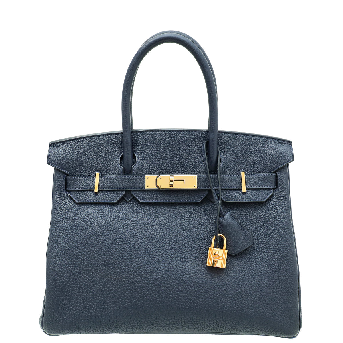 Hermes Blue Nuit Retourne Birkin 30 Bag