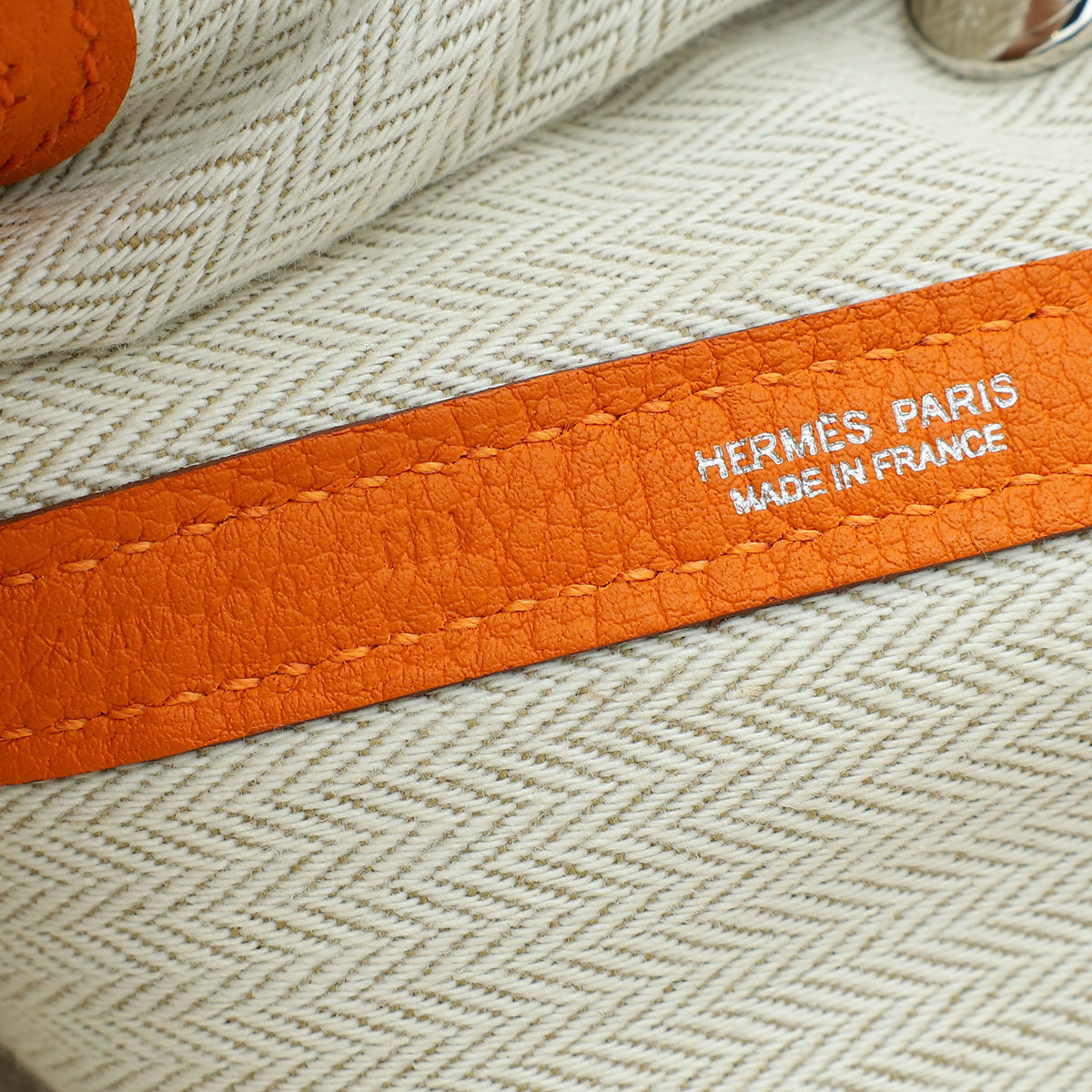 Hermes Orange Garden Party TPM Negonda Leather Bag