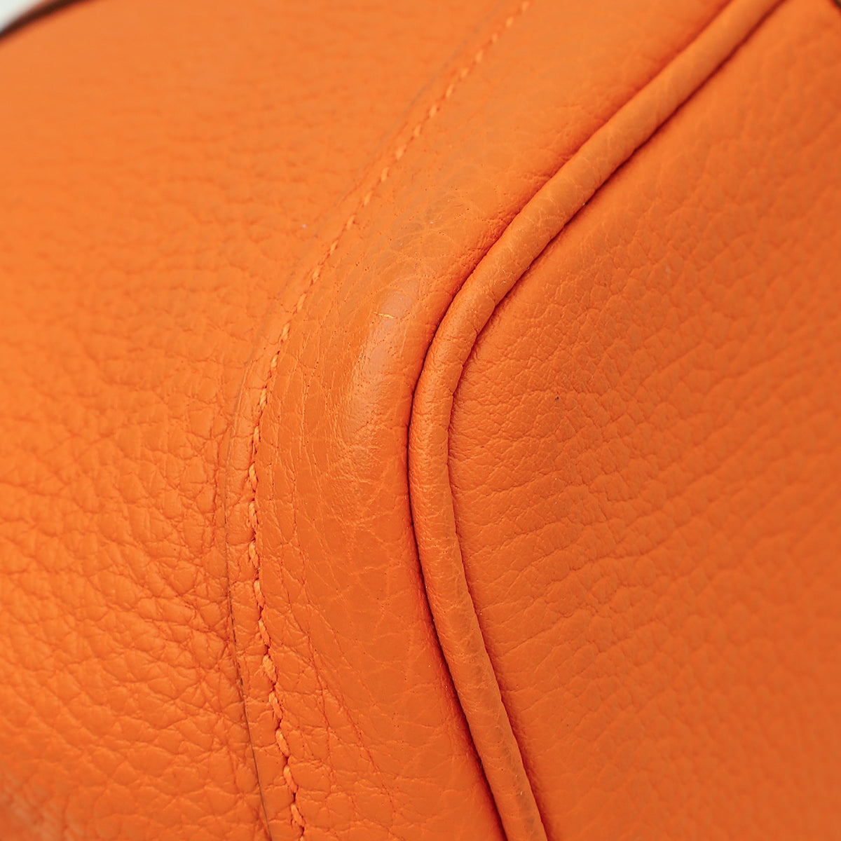 Hermes Orange Garden Party TPM Negonda Leather Bag