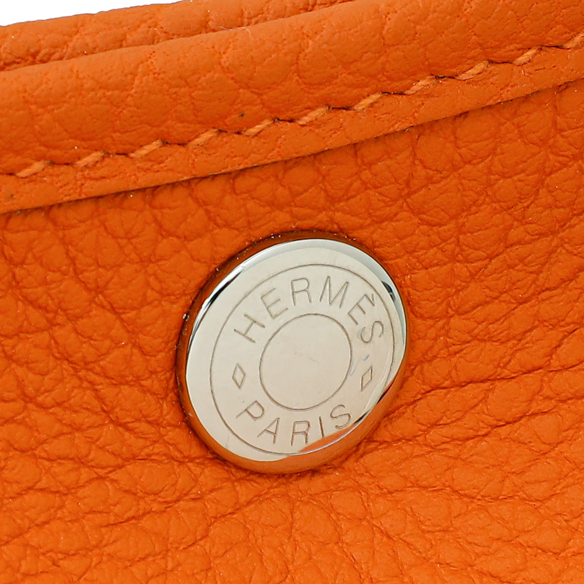 Hermes Orange Garden Party TPM Negonda Leather Bag