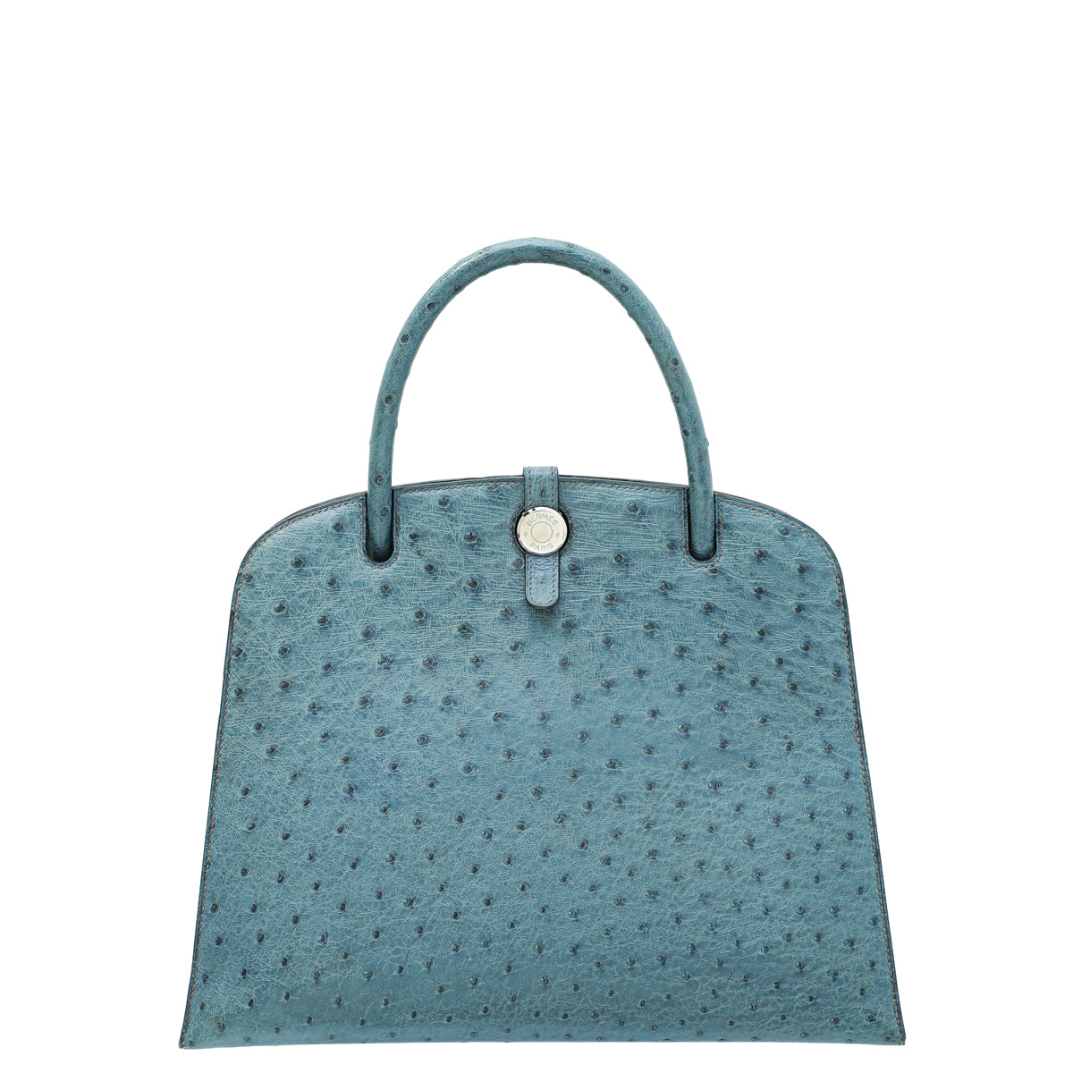 Hermes Blue Roy Ostrich Dalvy 30 Bag