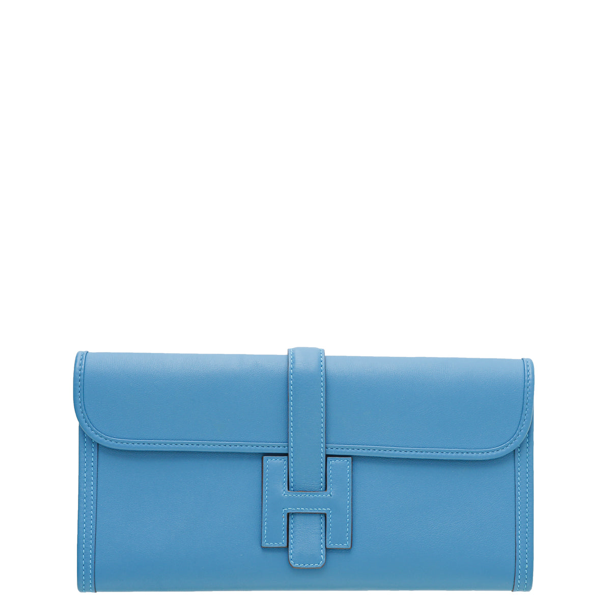 Hermes Bleu Brighton Jige Elan 29 Clutch