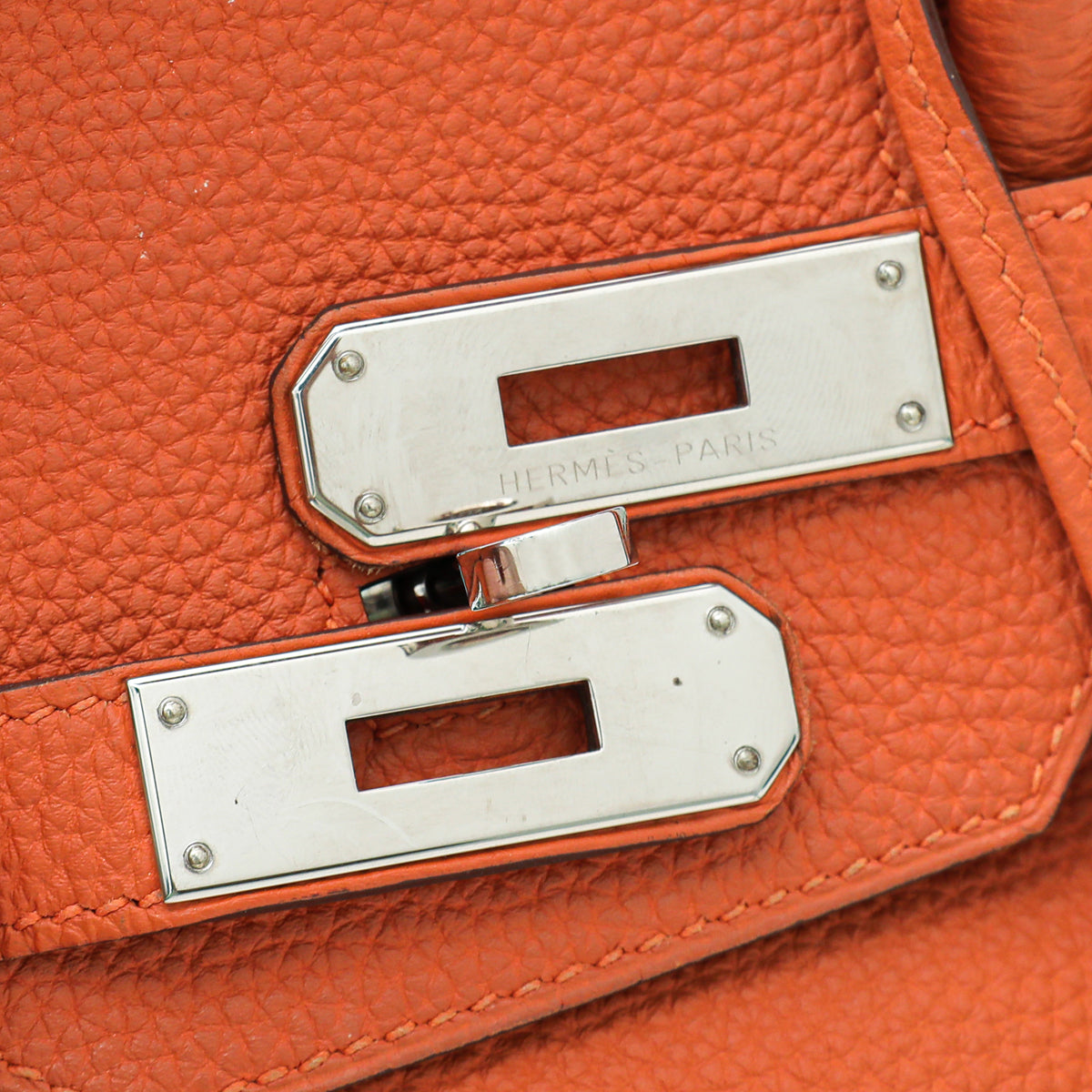 Hermes Orange Birkin 35 Bag