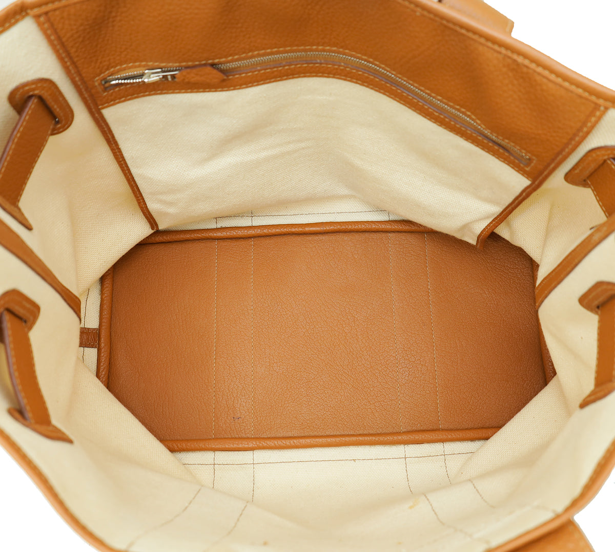 Hermes Bicolor Toile Negonda Ceinture Tote Bag