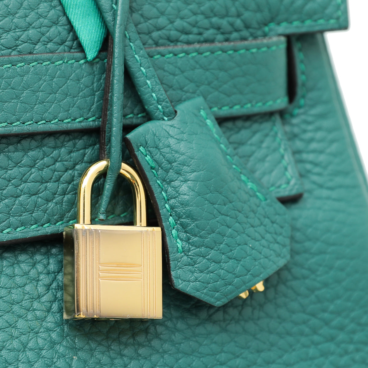 Hermes Malachite Retourne Kelly 32 Bag W/ Twilly