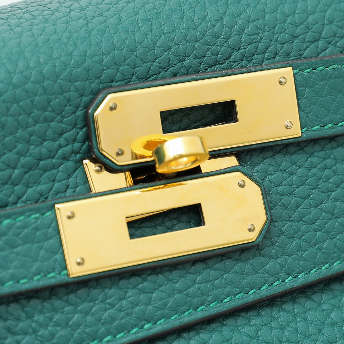 Hermes Malachite Retourne Kelly 32 Bag W/ Twilly