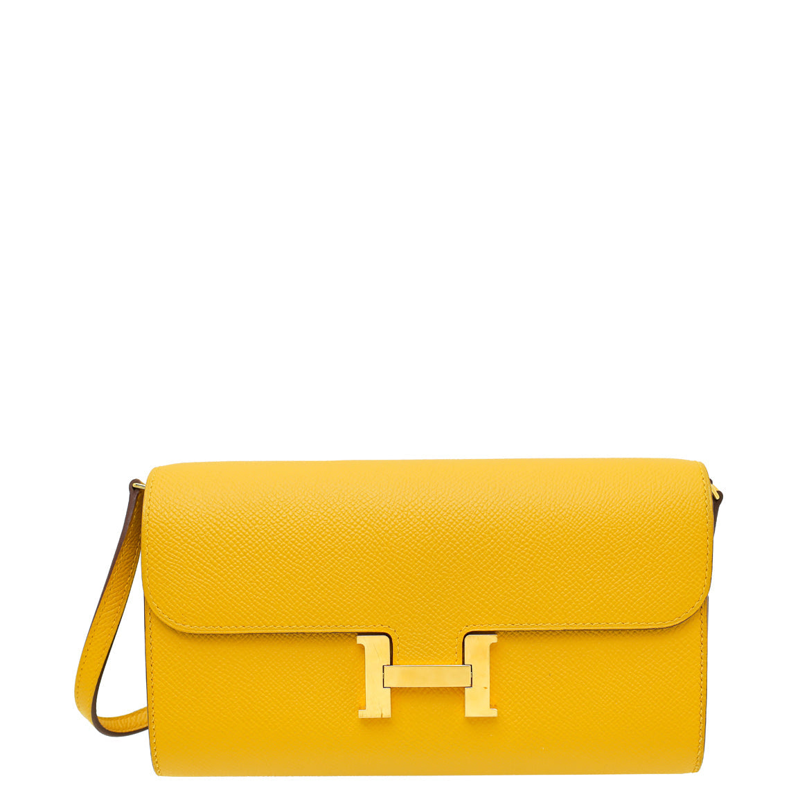 Hermes Jaune Ambre Constance To Go Wallet