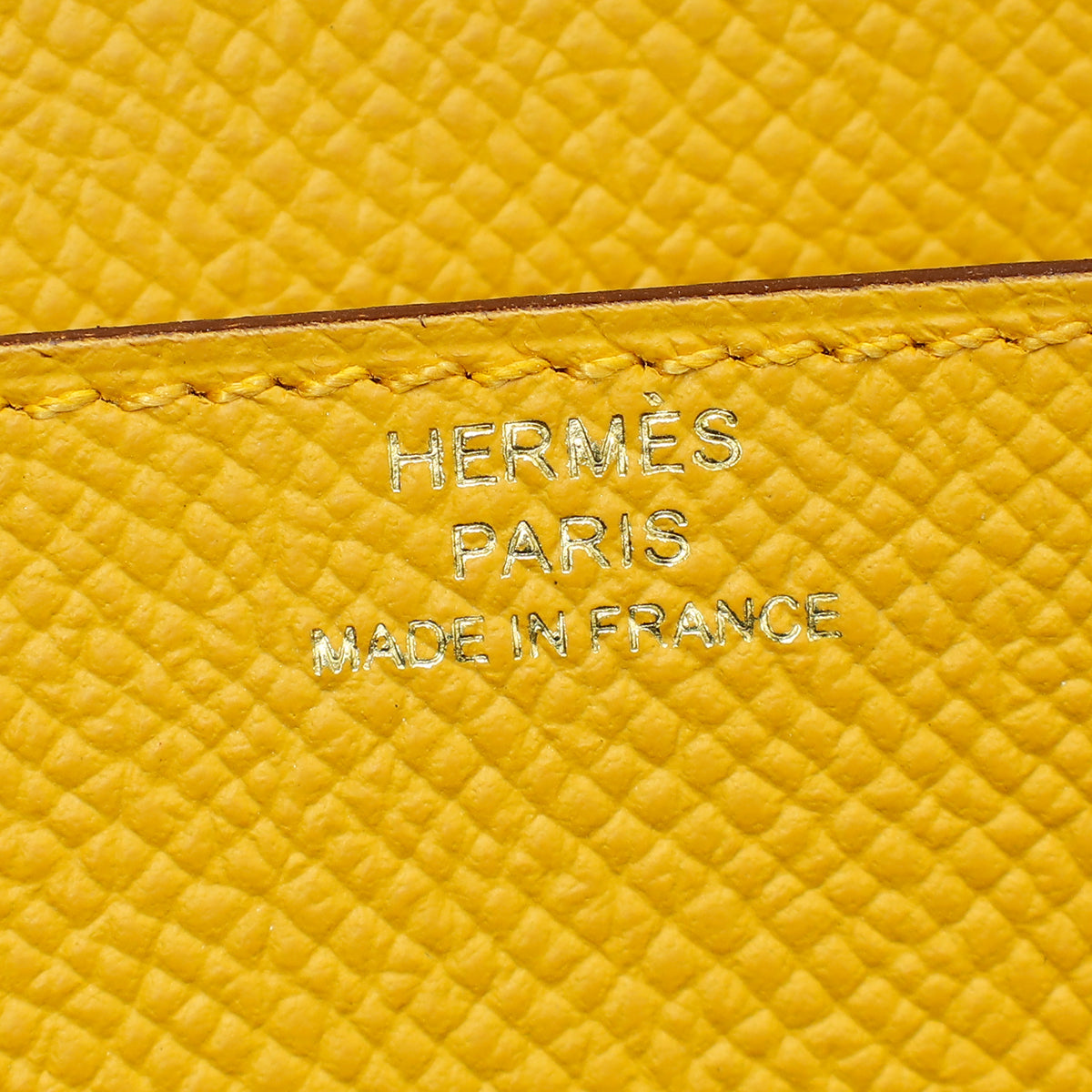 Hermes Jaune Ambre Constance To Go Wallet