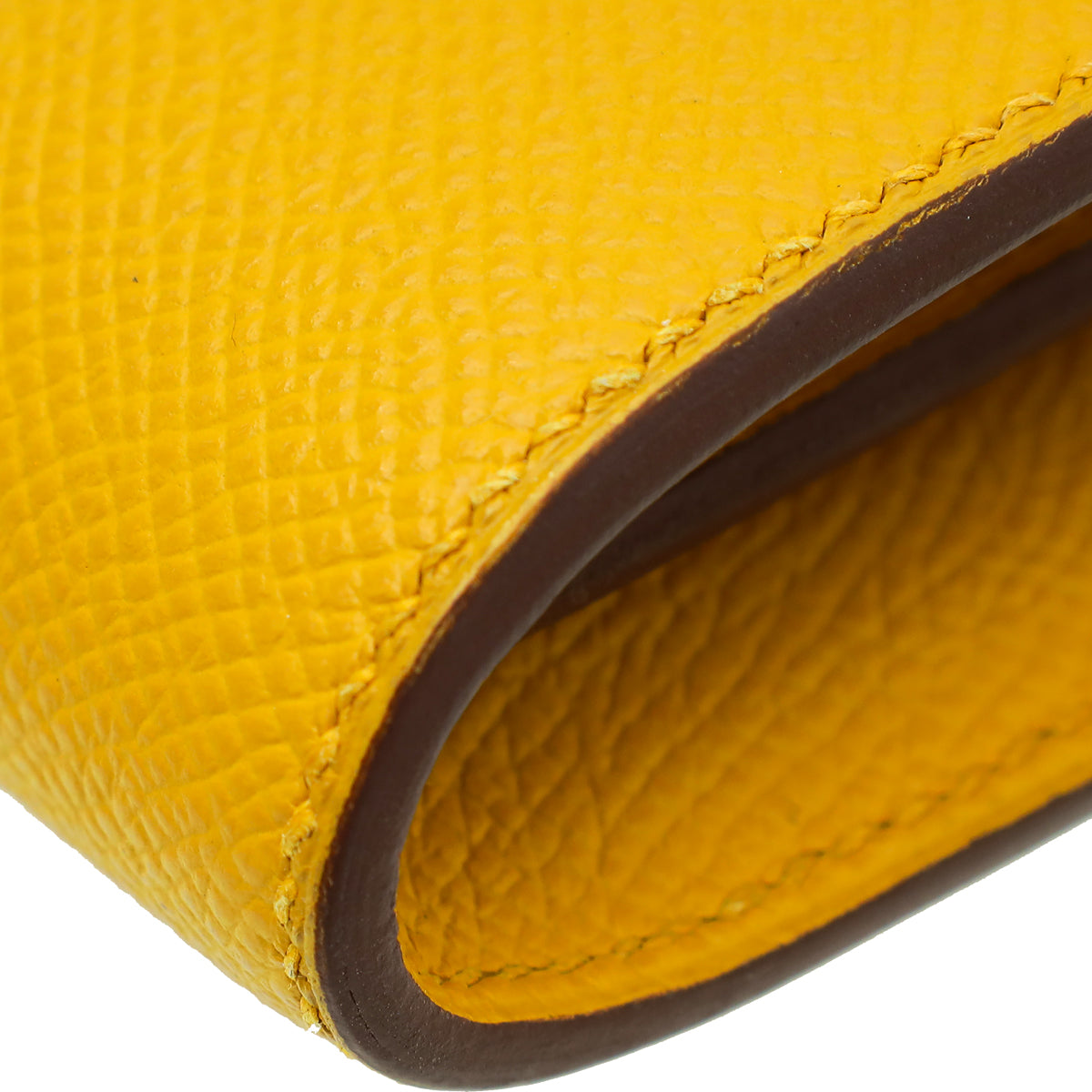 Hermes Jaune Ambre Constance To Go Wallet