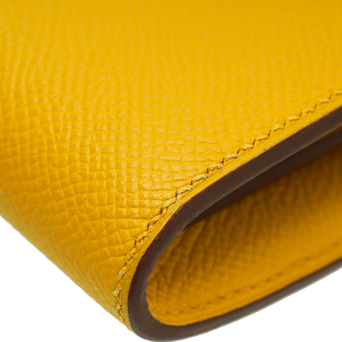 Hermes Jaune Ambre Constance To Go Wallet