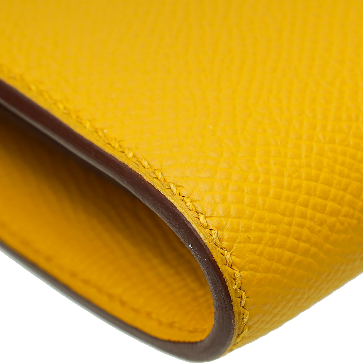 Hermes Jaune Ambre Constance To Go Wallet