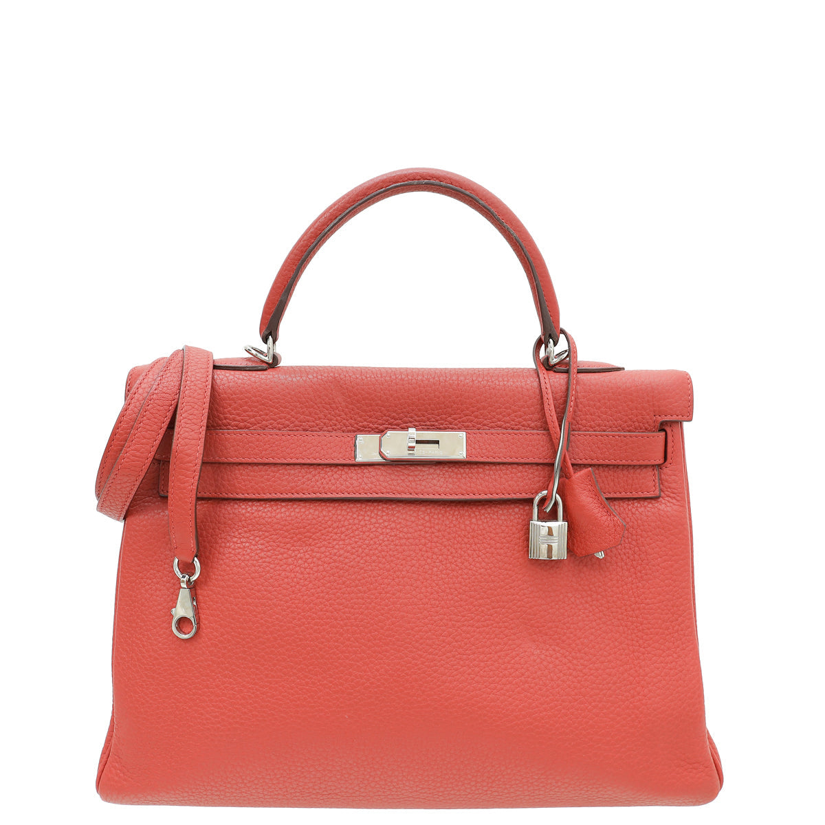 Hermes Rouge Venetian Retourne Kelly 35 Bag