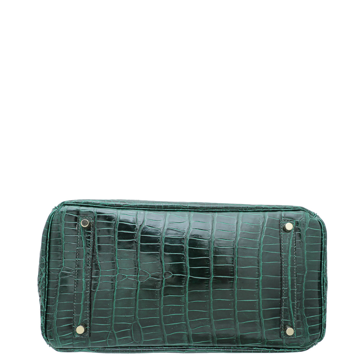 Hermes Vert Emerald Shiny Crocodile Porosus Birkin 35 Bag