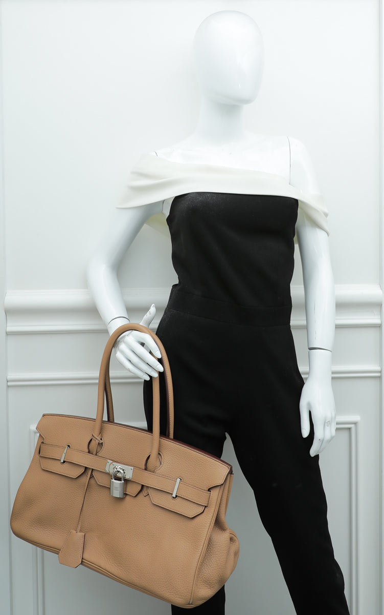 Hermes Tabac Camel JPG Shoulder Birkin Bag