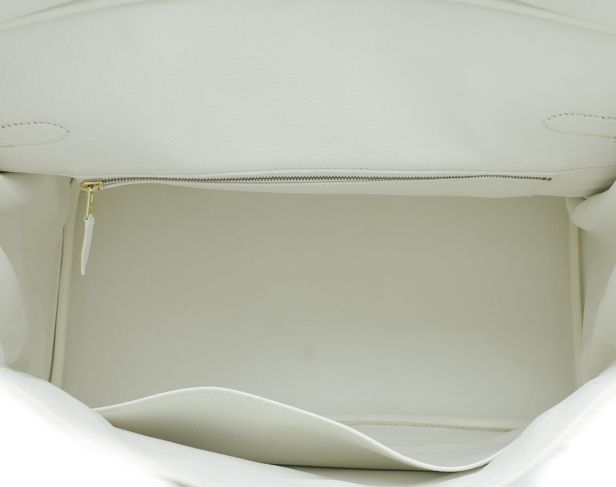 Hermes Blanc Birkin 35 Bag