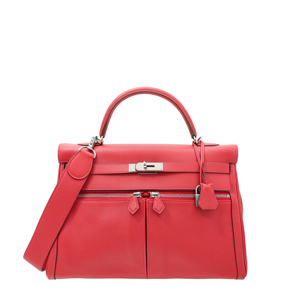 Hermes Rouge Lakis Kelly 35 Bag