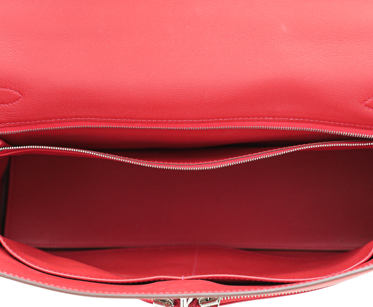 Hermes Rouge Lakis Kelly 35 Bag