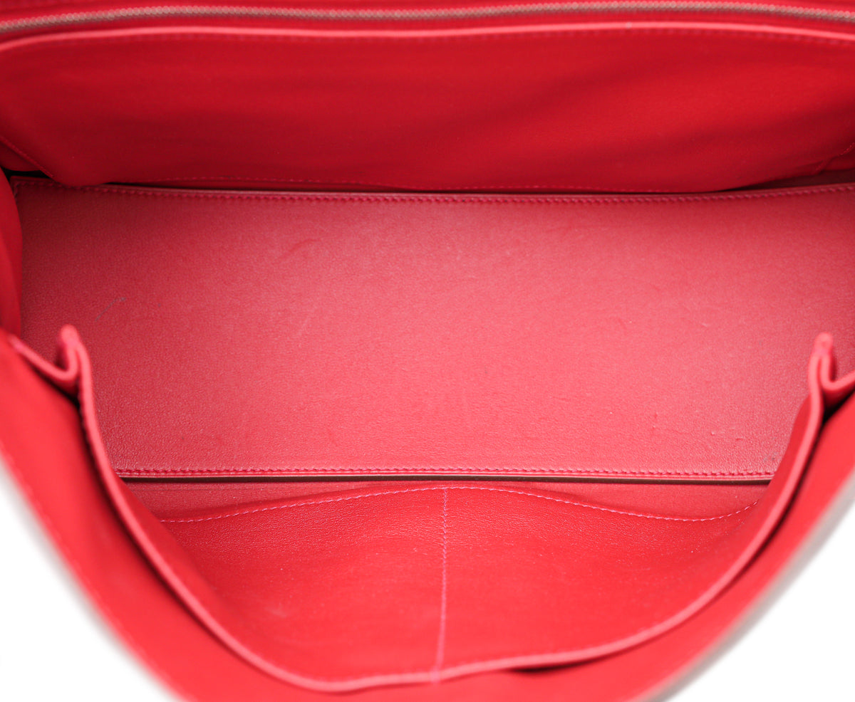 Hermes Rouge Lakis Kelly 35 Bag