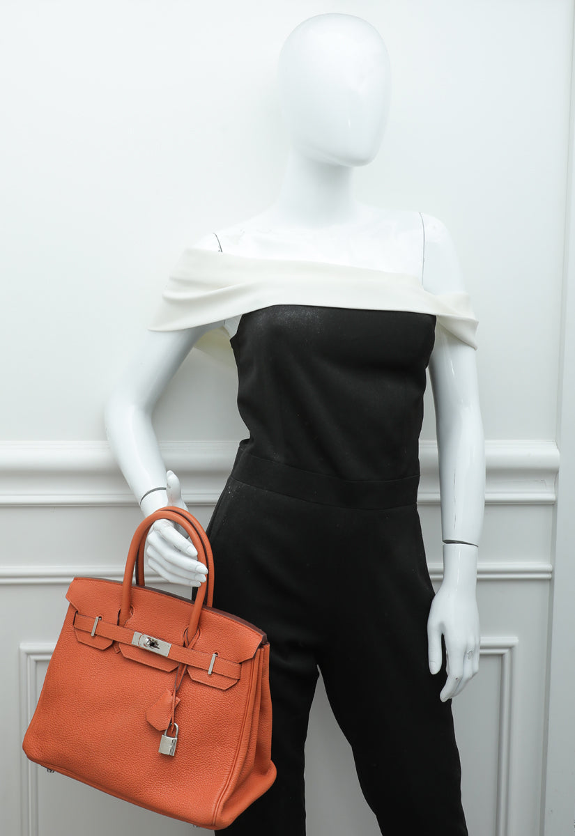 Hermes Orange Birkin 30 Bag