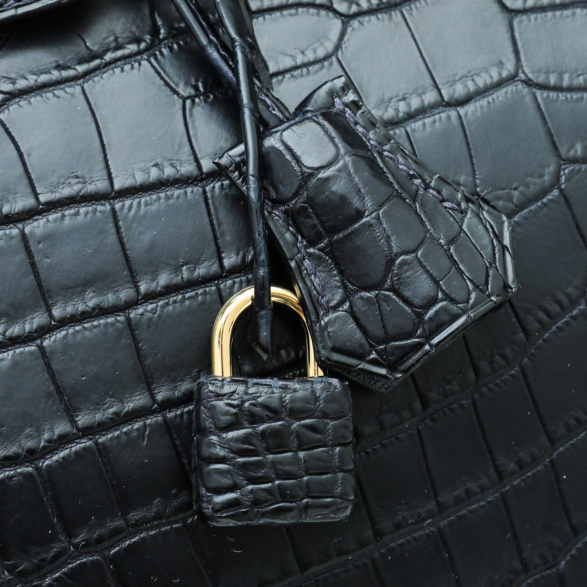 Hermes Blue Marine Matte Niloticus Crocodile Birkin 30 Bag