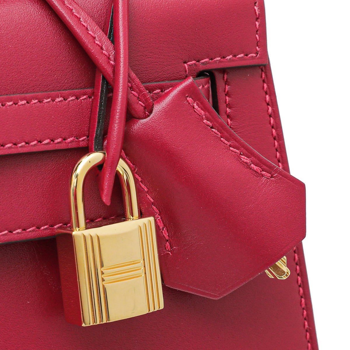 Hermes Red 25 Sellier Kelly Box Bag