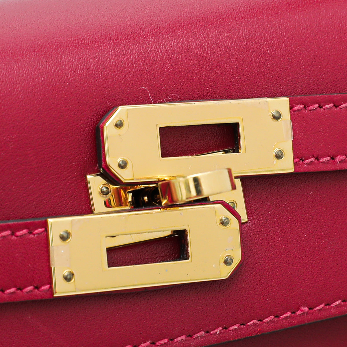 Hermes Red 25 Sellier Kelly Box Bag