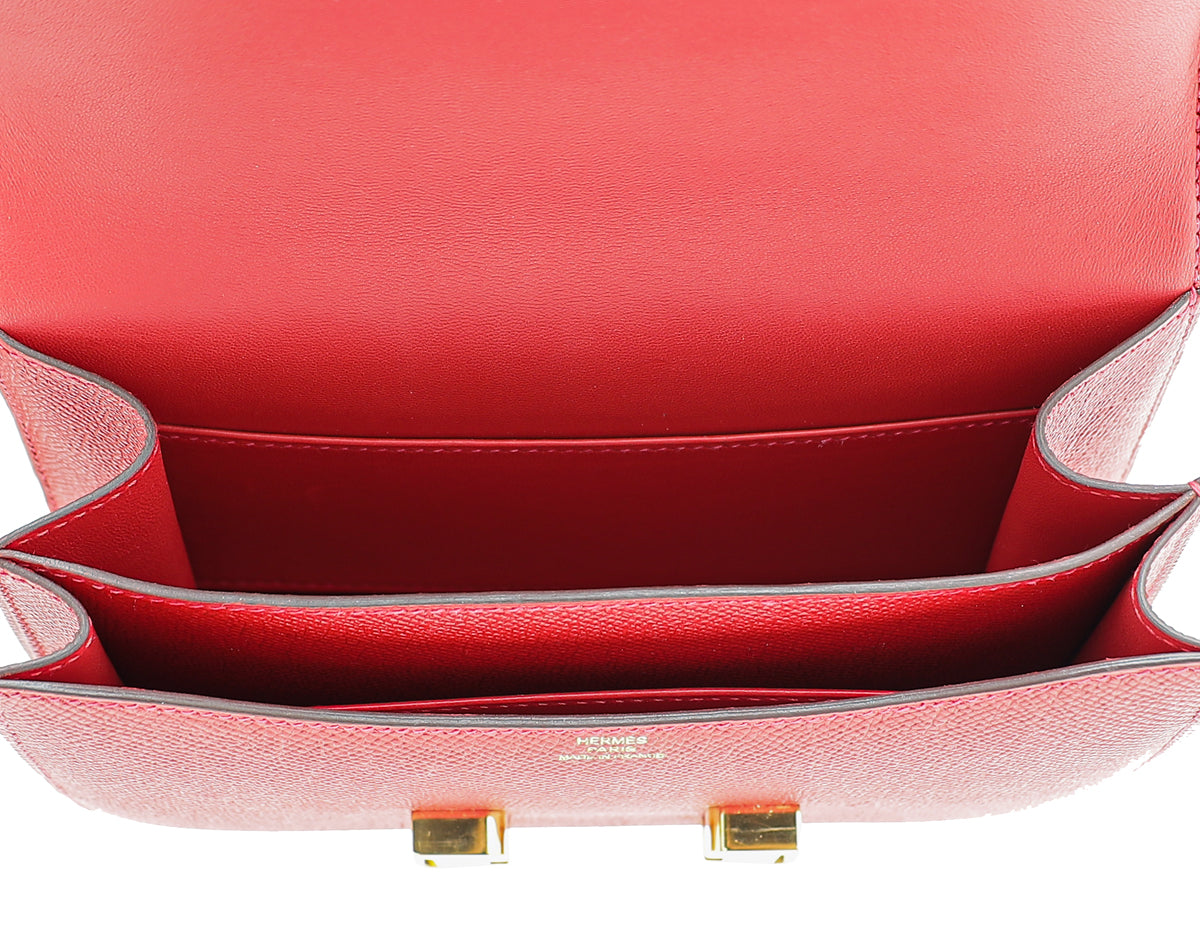 Hermes Rouge Casaque Constance 18 Bag